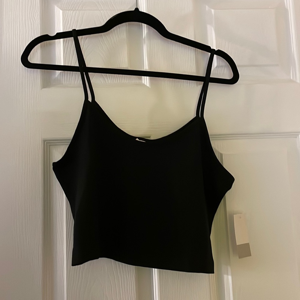 Bp cropped black tank cami